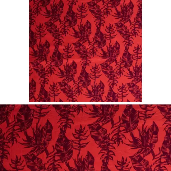 1 Yard Hammock Fern Banana Leaf Rayon Poplin Fabric 44/45" Wide Green {6}