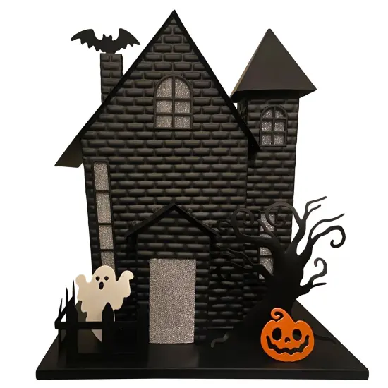 Haute Decor Halloween Haunted House with Bat Projection {1}