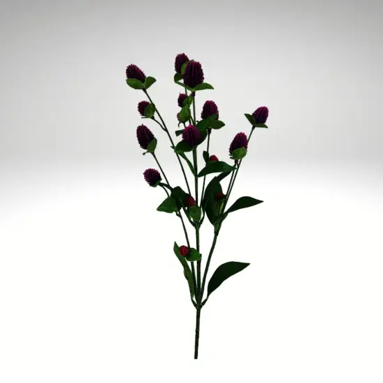 27'' Purple Artificial Globosa Spray - 7 Stems for Floral & Home Decor-63675PU {2}
