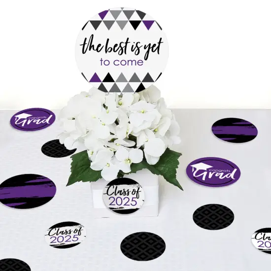 Big Dot of Happiness 2025 Purple Graduation Party Giant Circle Confetti - Party Decorations - Large Confetti 27 Count {7}
