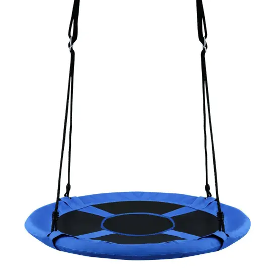 40 Inch Flying Saucer Tree Swing Indoor Outdoor Play Set Blue {7}