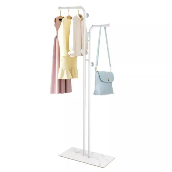 Coat Rack Jacket Bag Clothes Rail Stand Hanger Room Storage Shelves Organizer {2}