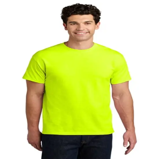 Gildan&reg; Heavy Cotton Short Sleeve Crew-Neck T-Shirt Safety Green {1}
