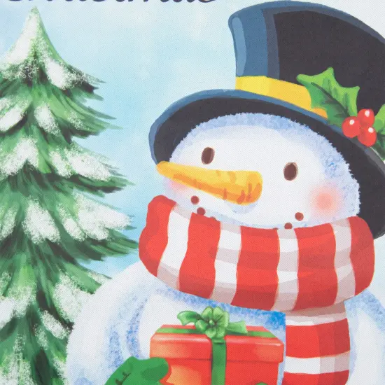 Northlight Merry Christmas and Snowman Outdoor House Flag 28" x 40" White {7}