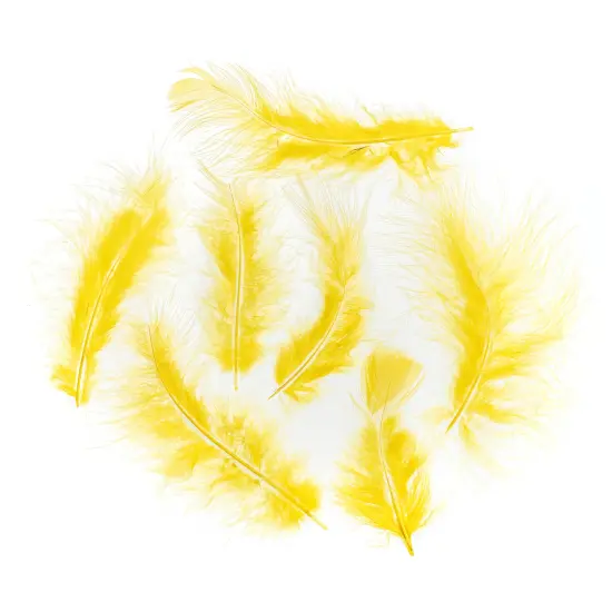 John Bead 4-6in Marabou Feathers (3 Headers, 18g) Yellow {2}