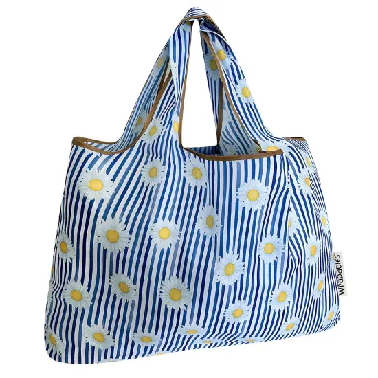 Wrapables Large Foldable Tote Nylon Reusable Grocery Bags, Sprig {1}