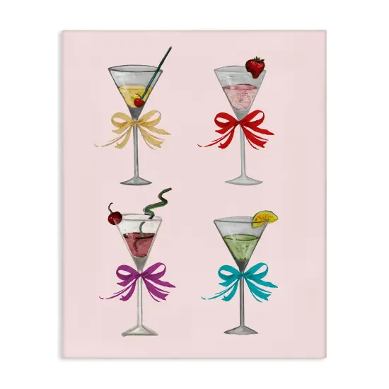 Stupell Industries Cute Ribbon Cocktails Canvas Wall Art Design by Patricia Pinto {7}