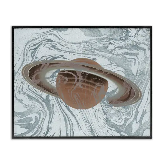 Stupell Industries Marble Pattern Planet Framed Giclee Wall Art Design by Daphne Polselli {1}