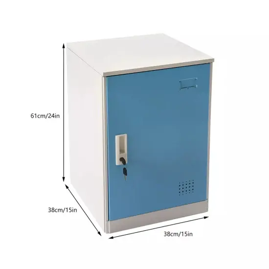Metal Storage Locker Cabinet Steel Single-Door For Employee Office School 2* Key {4}