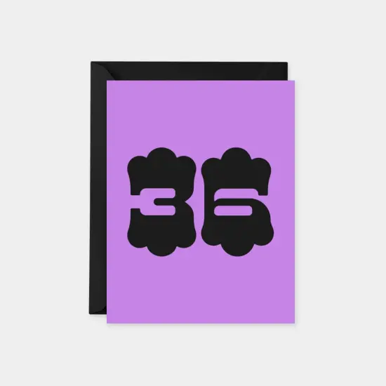 Age 9 Custom Ornate Number Birthday Card {3}