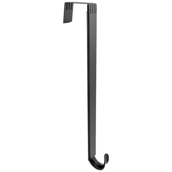 Northlight Adjustable Over the Door Metal Christmas Wreath Hanger - 15" to 25" Black {7}