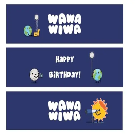 Wawawiwa Birthday cake border 3 Strips 2.5x10.5 inches in size {1}