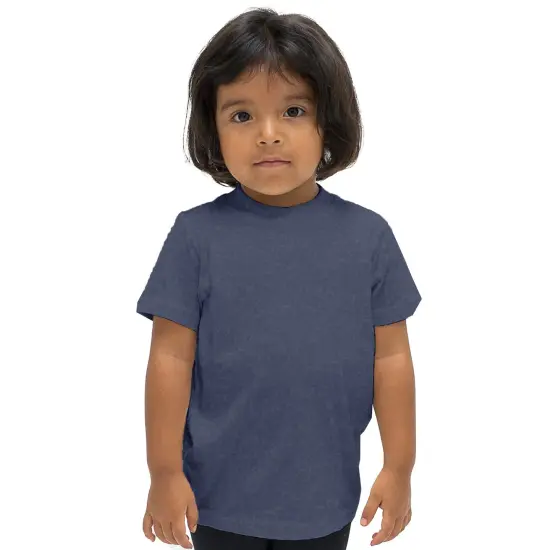 BELLA + CANVAS&reg; Toddler Crewneck Short Sleeve Jersey T-Shirt Heather navy {1}