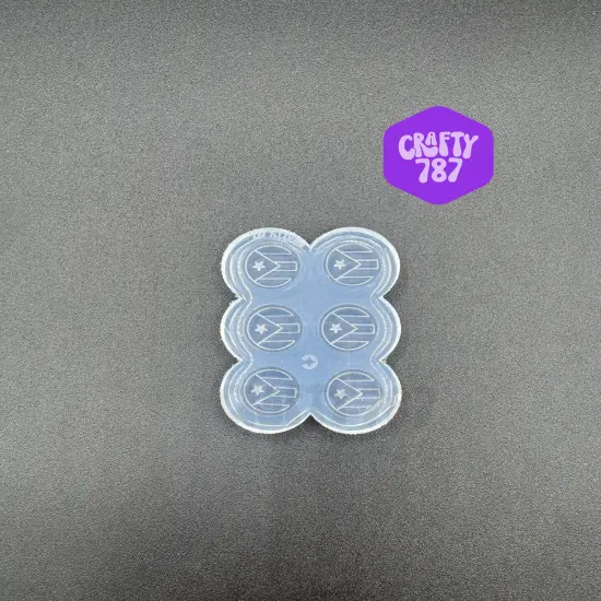 Puerto Rico Studs Earring Dangle Silicone Mold {1}