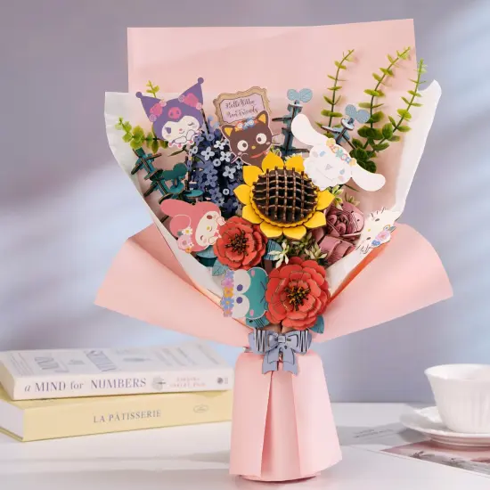 Hello Kitty&reg; and Friends Flower Bouquet - 3D Wooden Puzzle {2}