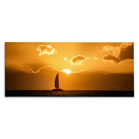 Stupell Industries Tranquil Sunset Sailboat Canvas Wall Art Design by Dennis Frates {1}