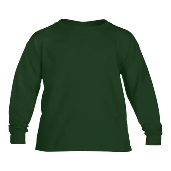 Gildan&reg; Youth Heavy Cotton Long-Sleeve T-Shirt FOREST GREEN {1}