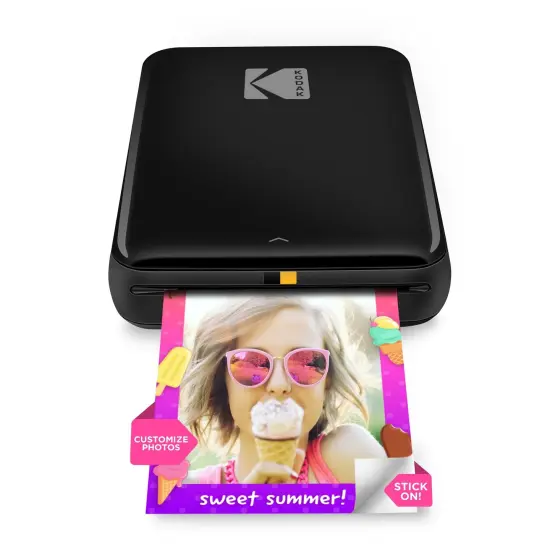 Kodak Step Mobile Instant Photo Printer 2x3" & Zink Photo Paper (75 Sheets) Bundle Black {3}