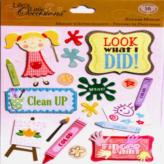 K & Company Life's Little Occasions Coloring & Painting Dimensional Stickers {1}