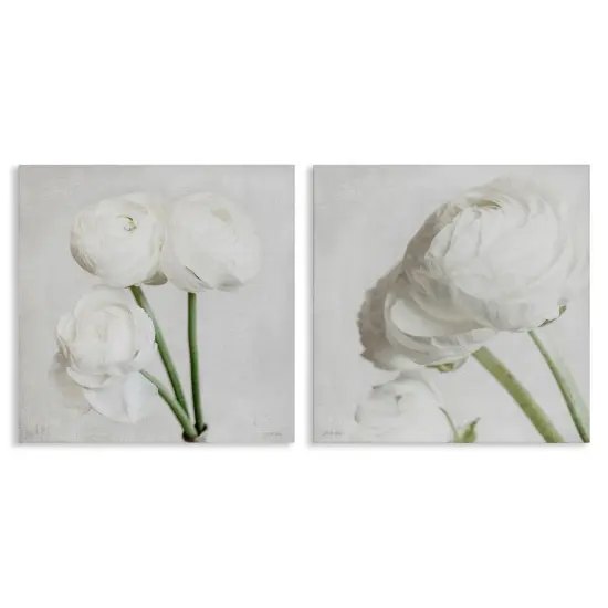 Stupell Industries Simple White Peony Stems 2 pc Canvas Wall Art Set Design by Jennifer Rigsby {1}