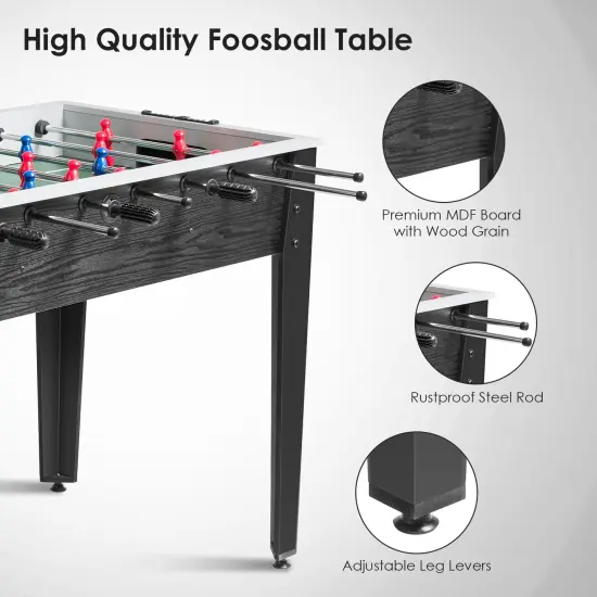 48" Competition Sized Home Recreation Wooden Foosball Table {5}