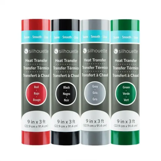 Silhouette Smooth Heat Transfer - 9" - White {1}