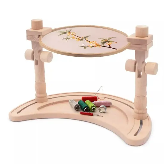 Cross Stitch Frame Tabletop Embroidery Hoop Holder Needlework Rack Detachable {1}