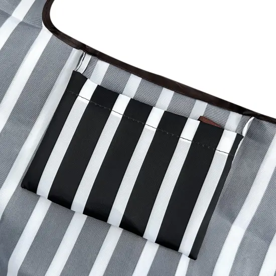 Wrapables Large Foldable Tote Nylon Reusable Grocery Bags, Stripes {6}