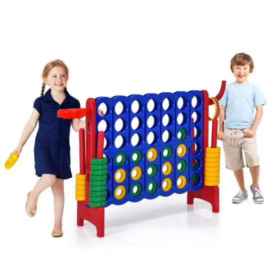 2.5Ft 4-to-Score Giant Game Set Perfect for Indoor-Outdoor Use Blue {9}