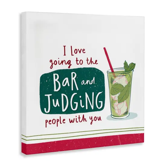 Stupell Industries Judging You Humor Canvas Wall Art Design by Courtney Morgenstern {3}