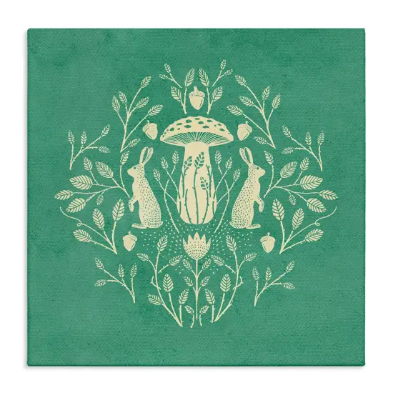 Stupell Industries Floral Herbs with Rabbits Canvas Wall Art Design by Katie O'Shea {1}