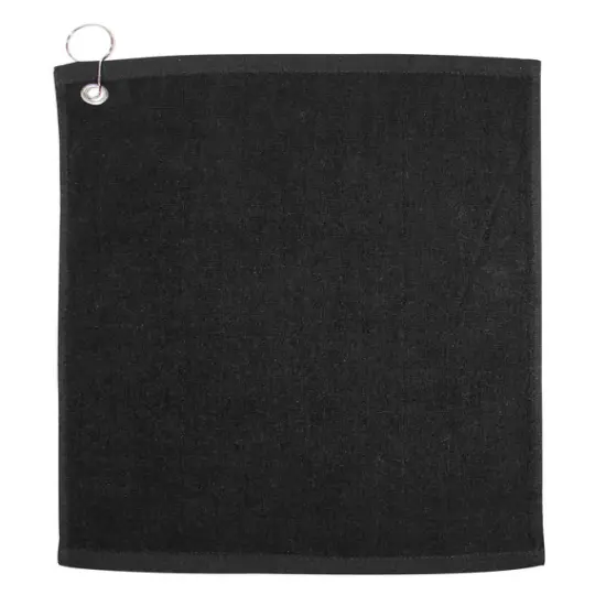 Carmel Towel Company&reg; Large Rally Towel with Grommet and Hook Black {3}