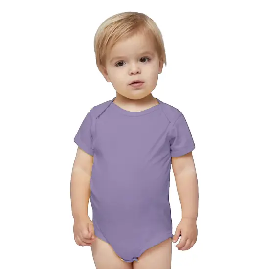 Rabbit Skins&reg; Infant Baby Rib Bodysuit Short Sleeve Lavender {1}