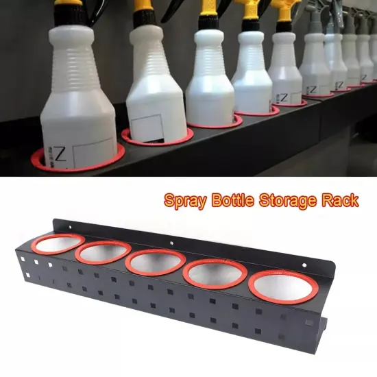 Spraying Bottles Storage Rack Holder Wall Mount Hanging Rail Detailing Organizer {2}