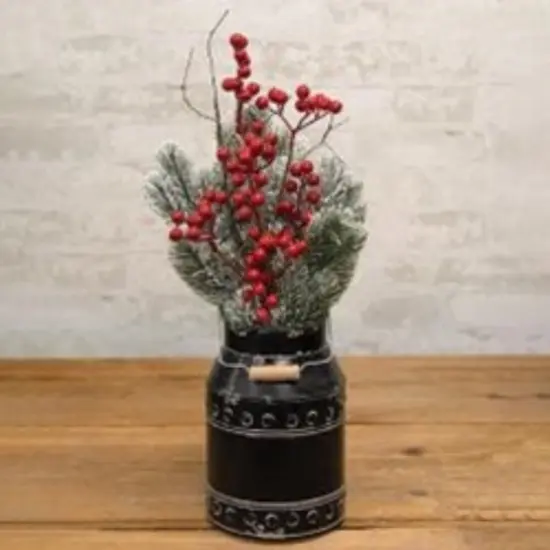 Red Ash Berry and Twig Spray with Flexible Brown-Wrapped Stem {2}