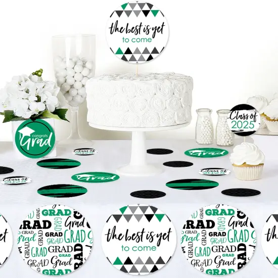 Big Dot of Happiness 2025 Green Graduation Party Giant Circle Confetti - Party Decorations - Large Confetti 27 Count {6}