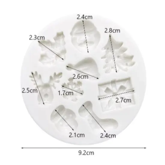 Christmas Stocking ,Christmas ,Stocking ,Tree ,Santa Claus ,Snowman, Reindeer, silicone molod {2}