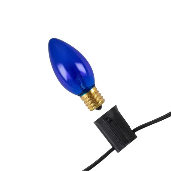 Northlight C9 Transparent Incandescent Christmas Replacement Bulbs - Blue - Pack of 25 {7}