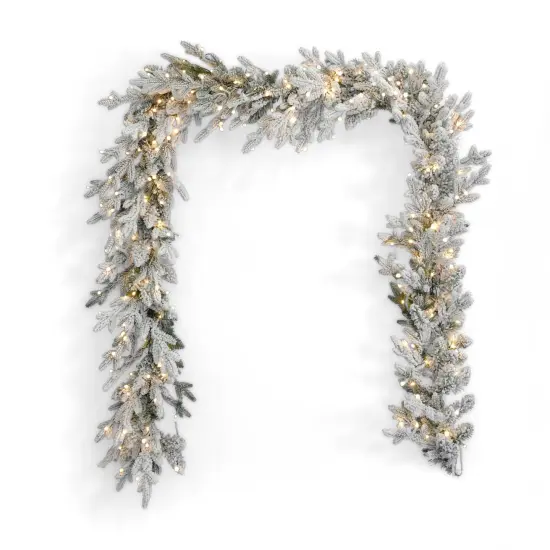 Christmas Dandan Flocked Pine Garland {1}