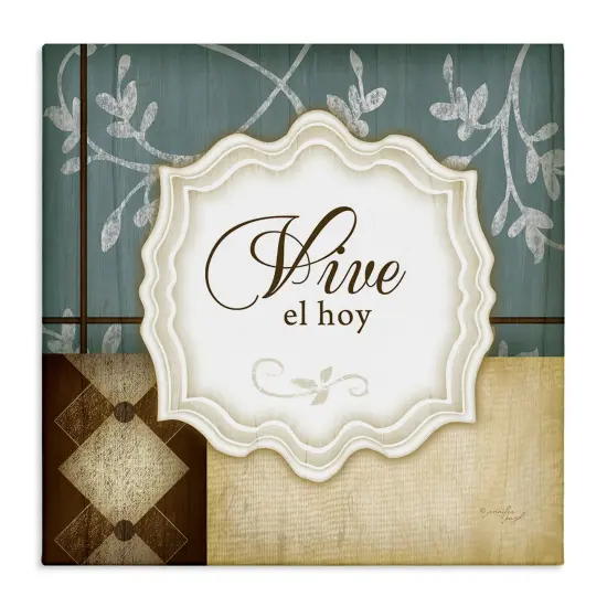 Stupell Industries Vive el Hoy Tradicional Canvas Wall Art {1}