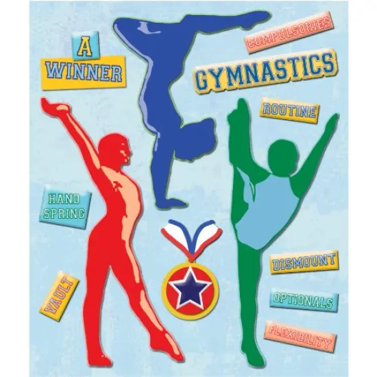 K & Company Life's Little Occasions Gymnasts Dimensional Stickers {1}