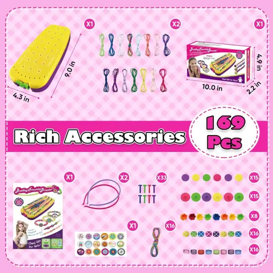 Friendship Bracelet Making Kit for Girls Jewelry Making Kit Bracelets Maker DIY Arts and Crafts for Kids Birthday Gifts Ideas {3}