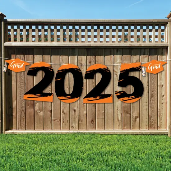 Big Dot of Happiness Orange Grad - Best is Yet to Come - Large Orange Graduation Party Decorations - 2025 - Outdoor Letter Banner {1}