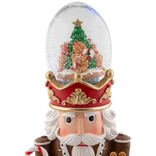 Northlight LED Lighted Gingerbread Nutcracker Musical Christmas Snow Globe - 17.5" Multi {7}