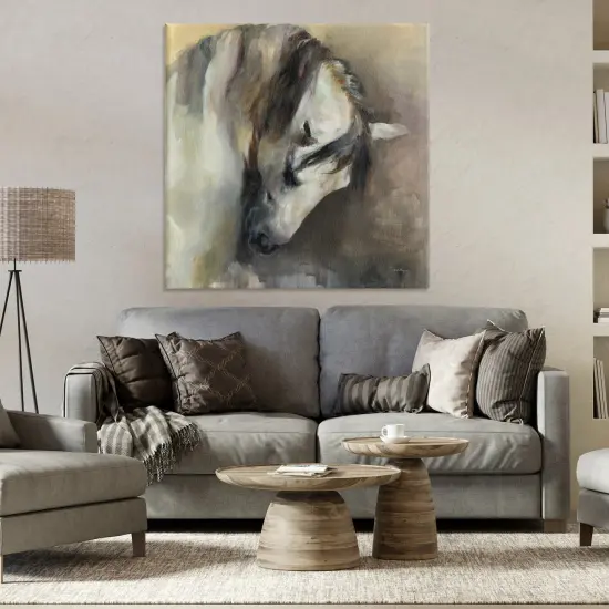 Stupell Industries Classical White Horse Canvas Wall Art Design by Marilyn Hageman {2}