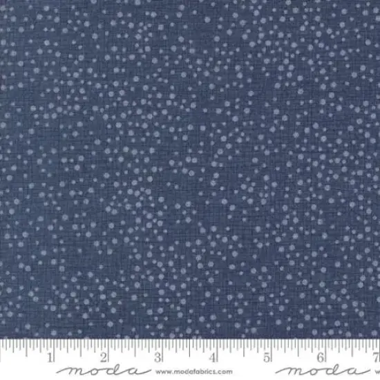 Dotty Thatched Navy 44"/45" Fabric Per Yard {1}