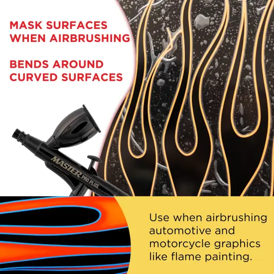 12" x 150' Frisket Masking Film Roll - Self-Adhesive Semi-Transparent Medium-Tack for Artists, Airbrush Graphics, Automotive Painting, Stencil Making, Design Transfer {5}