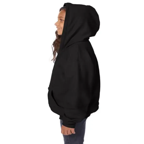 Hanes&reg; Youth Full-Zip Hooded Sweatshirt BLACK {5}