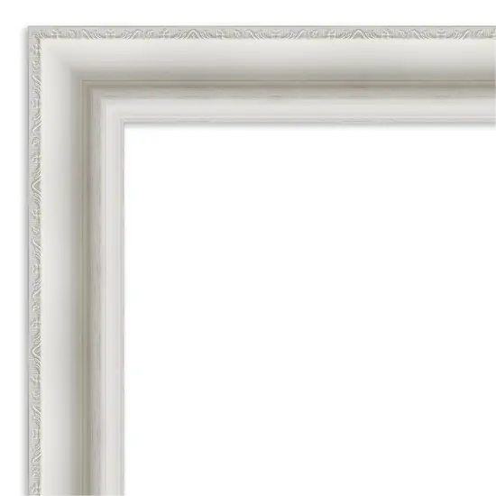 Amanti Art Mirror Makeover Bathroom Mirror Frame Border Kit -Fully Assembled Peel and Stick Frame - Mirror NOT Included - Parlor Trim Parlor White {6}