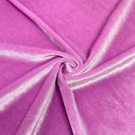 1 Yard Stretch Velvet Fabric Soft Silky 4-Way Stretch Apparel Costume 58/60" Width Orchid {1}